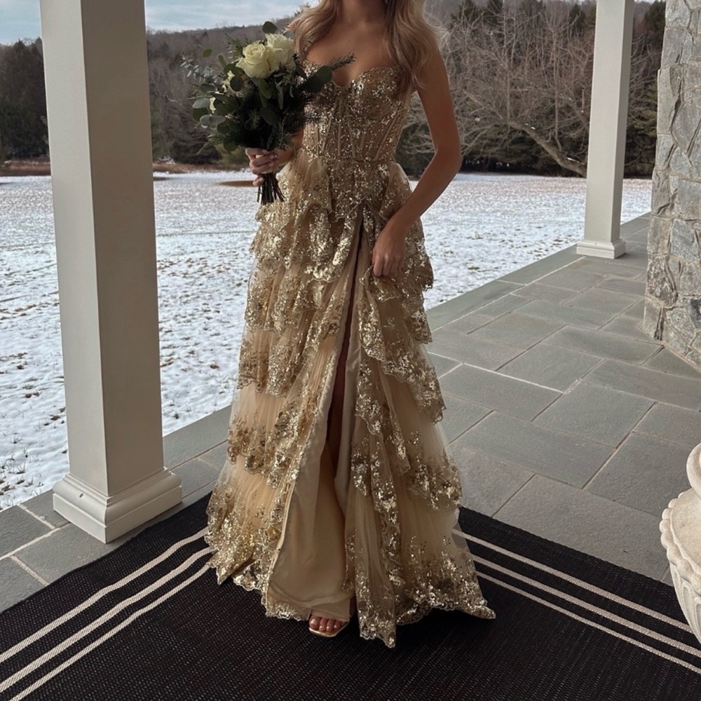 Sherri Hill Gold Gown